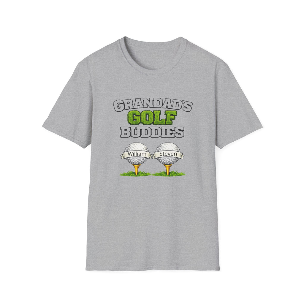 Grandad's Golf Buddies T-Shirt — Personalized Names Golf Tee