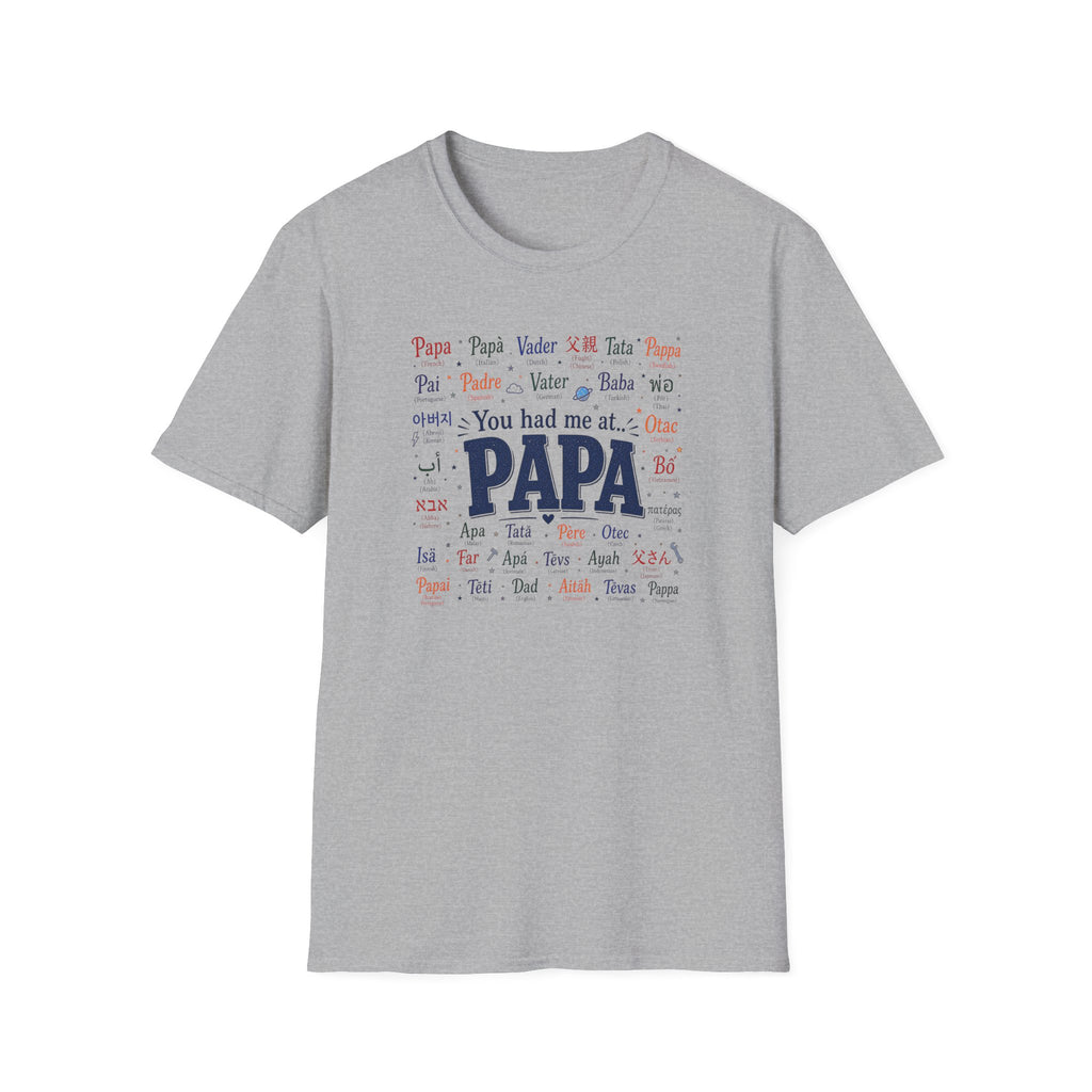 Papa Word Cloud T-Shirt — 'You had me at PAPA' Father's Day Gift