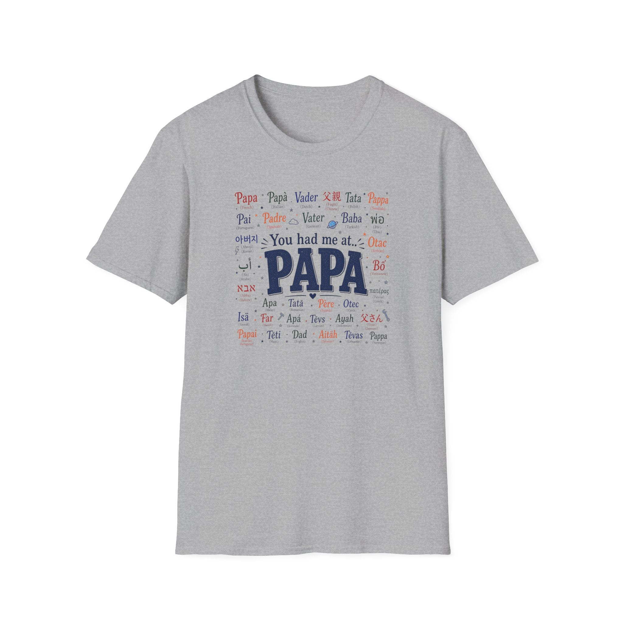Papa Word Cloud T-Shirt — 'You had me at PAPA' Father's Day Gift