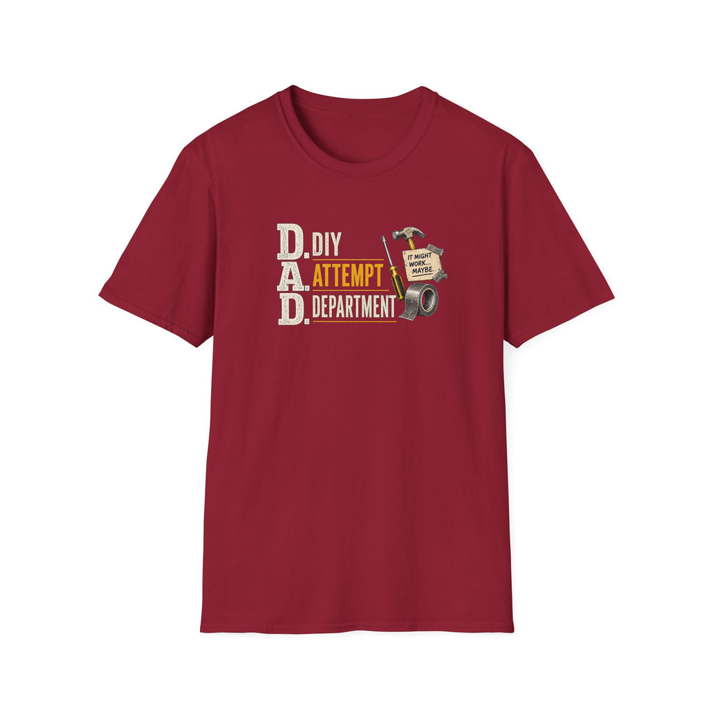 T-Shirt — "DAD: DIY Attempt Department" Funny Father’s Day Tool Shirt