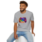 Gamer Dad Colourful Controller Design T-Shirt