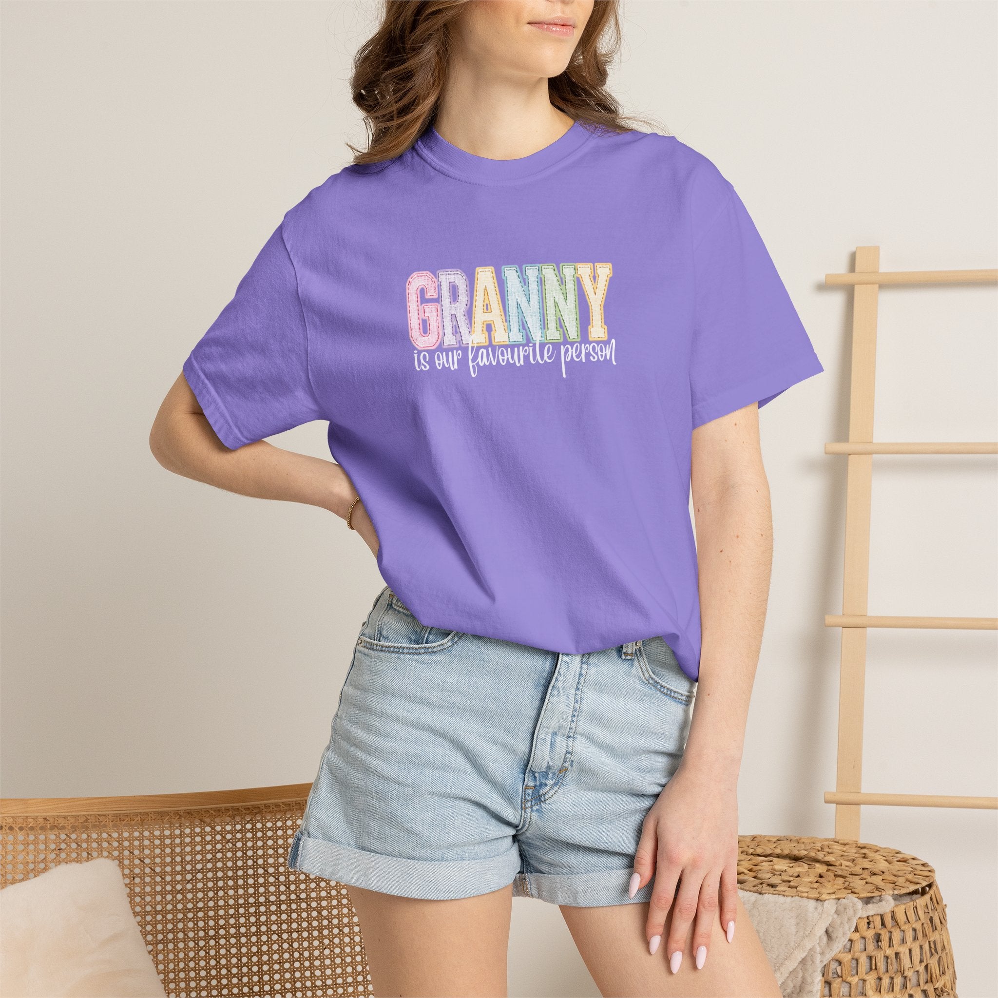 Granny Is Our Favourite Person T-Shirt — Pastel Grandma Gift Tee