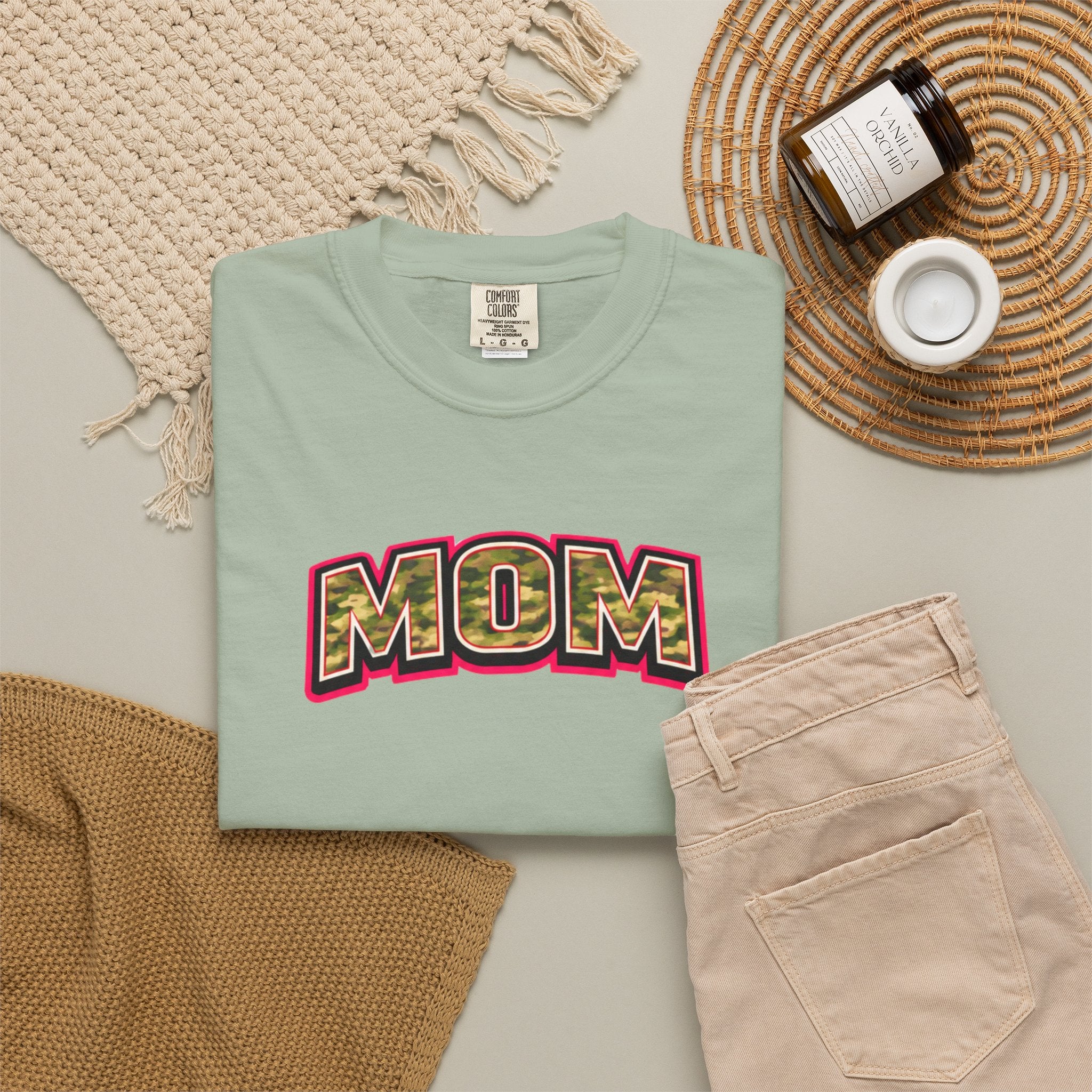 MOM Camo Patch Graphic T-Shirt
