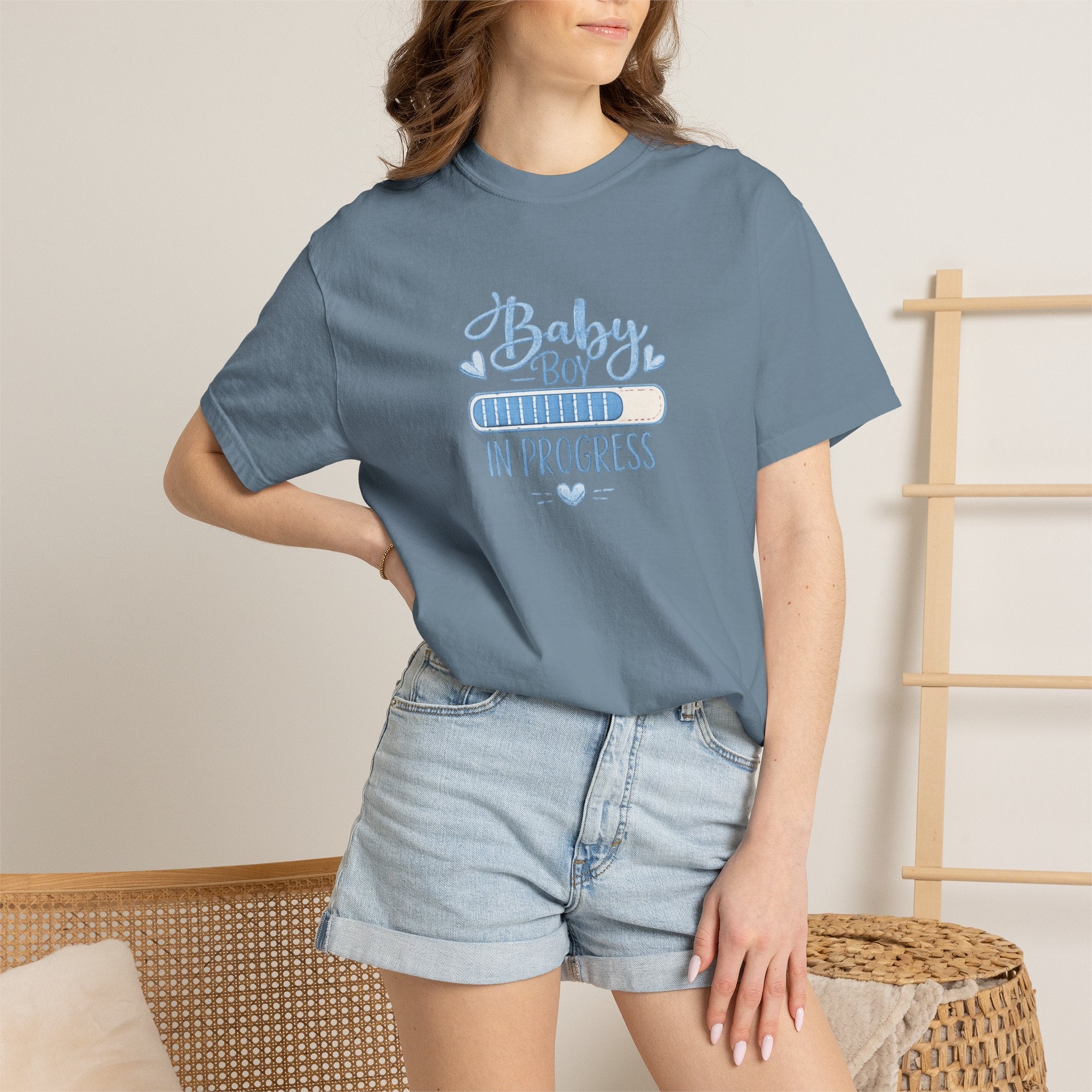 Baby Boy In Progress T-Shirt — Pregnancy Announcement Tee