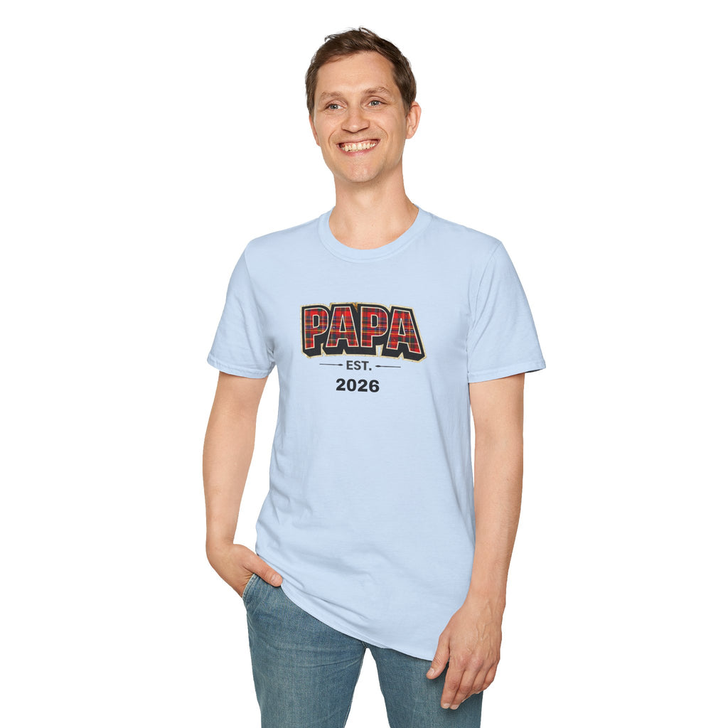 Papa Est. 2026 T-Shirt — New Dad Gift Tee