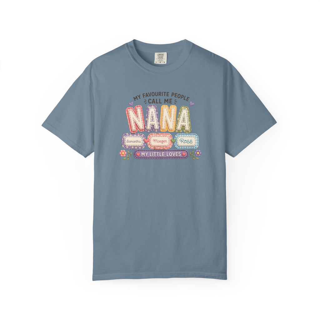 Nana T-Shirt — "My Favourite People Call Me Nana" Floral Grandma Gift Tee