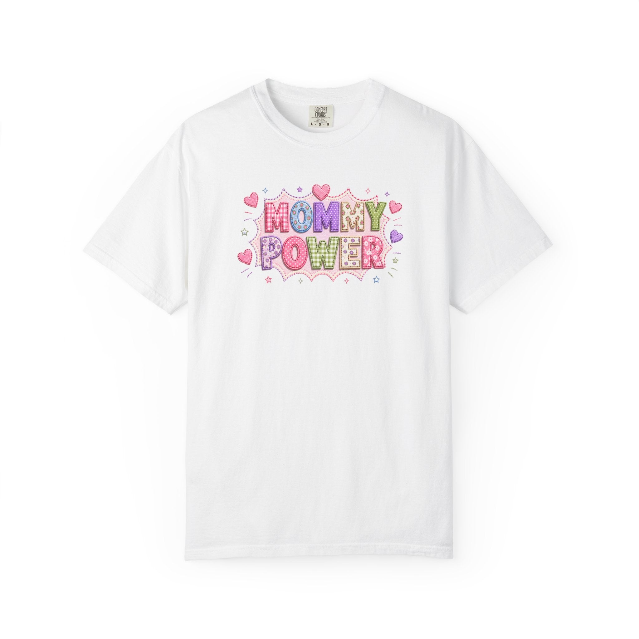 Mommy Power T-Shirt — Cute Heart Graphic Tee for Moms, Mother’s Day Gift