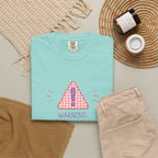 T-Shirt — "Warning: Hormonal" Cute Pink Gingham Alert Graphic