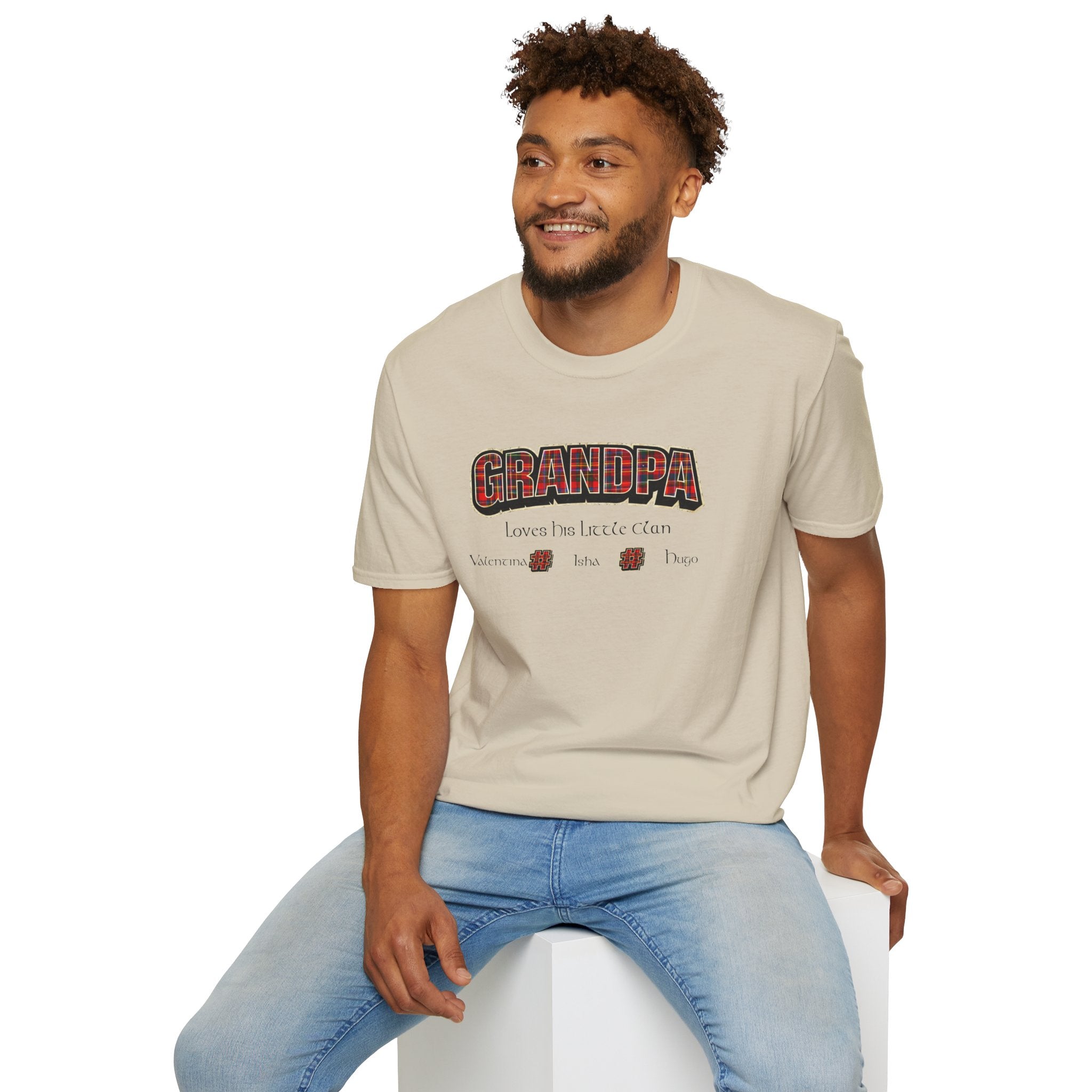 Grandpa Loves His Little Clan T-Shirt — Funny Father's Day Gift for Beer-Loving Grandpa