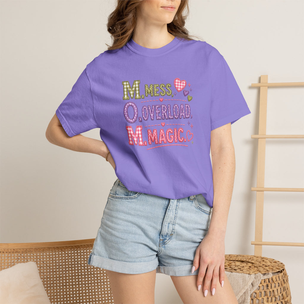 M.O.M. Graphic Tee — "Mess Overload Magic" Cute Mom Shirt