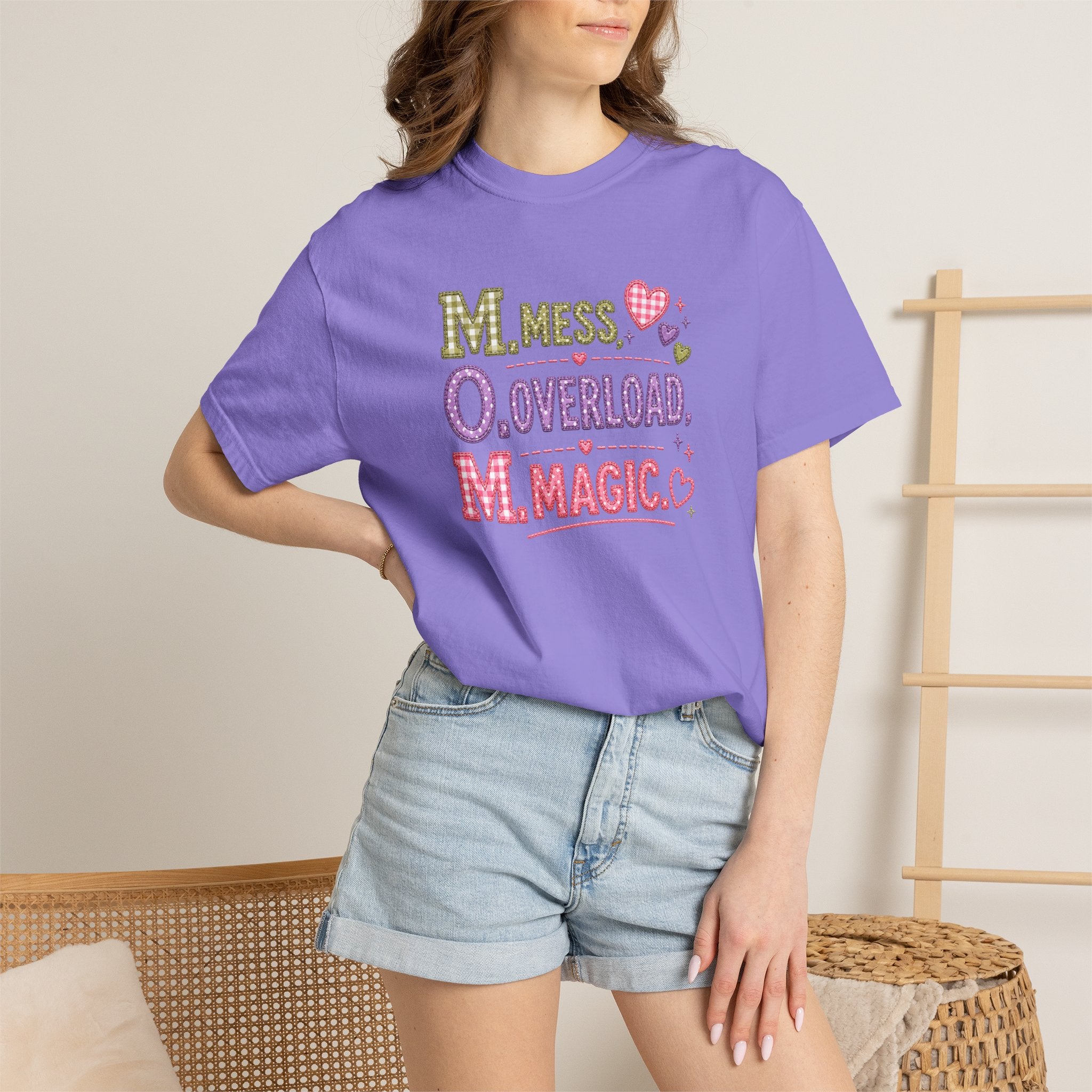 M.O.M. Graphic Tee — "Mess Overload Magic" Cute Mom Shirt