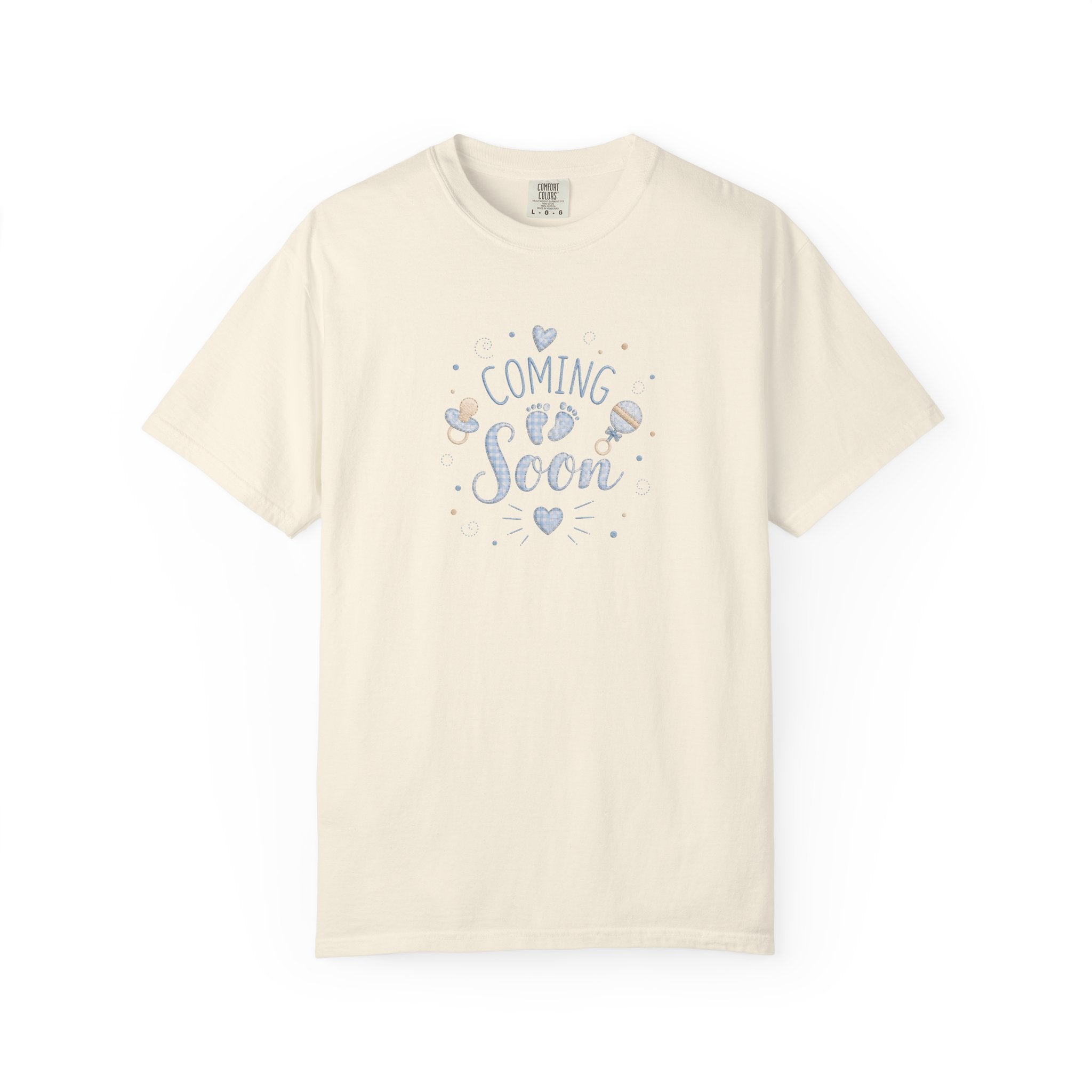 Coming Soon Baby T-Shirt — Gender Reveal Pregnancy Announcement Tee