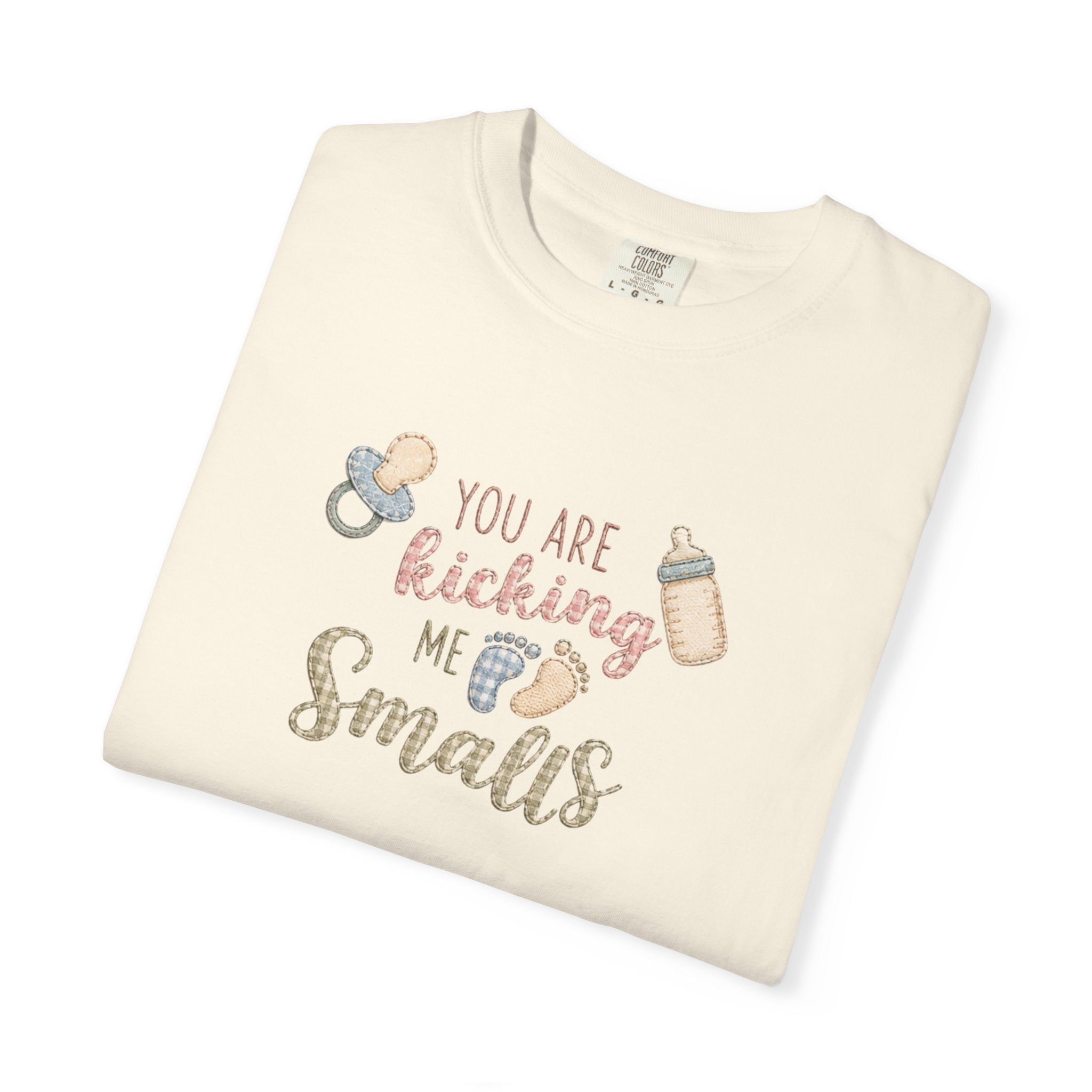 Kicking Me Smalls Baby Pregnancy Announcement T-Shirt