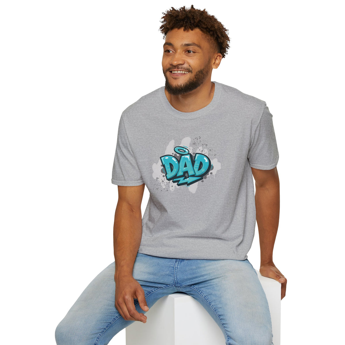 Dad Blue Graffiti T-Shirt