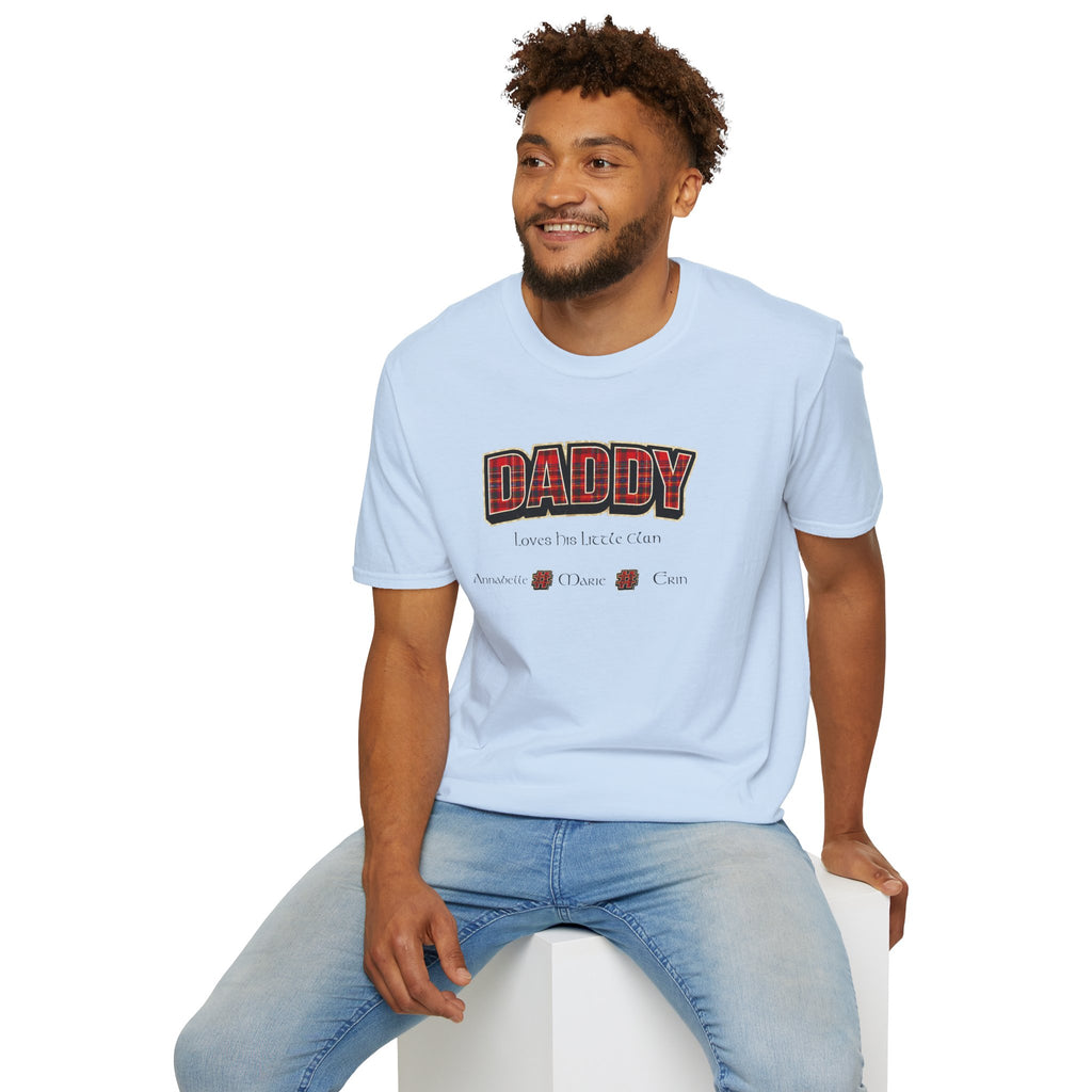 Daddy Plaid Father’s Day T-Shirt — 'Daddy Loves You More Than Coffee' Graphic Tee