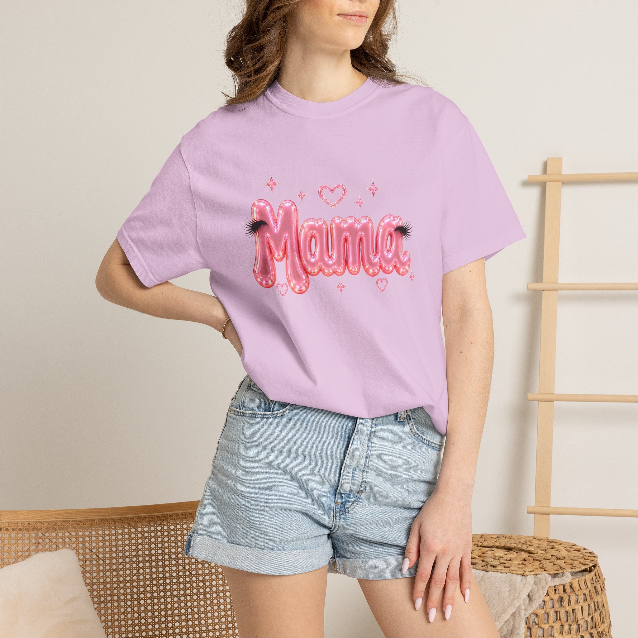 MAMA Pink Balloon Eyelashes T-Shirt