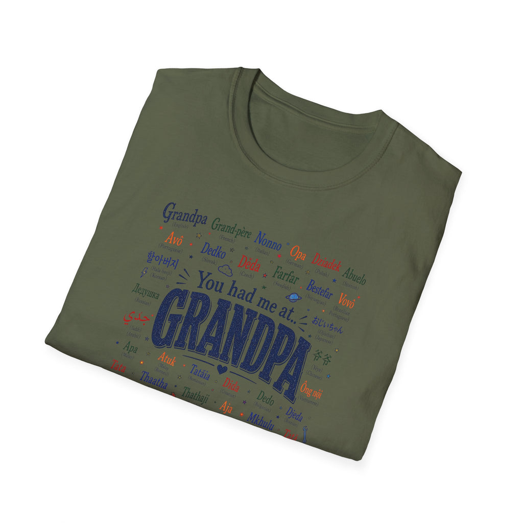 You Had Me at Grandpa T-Shirt — Retro Family Name Gift for Grandfathers