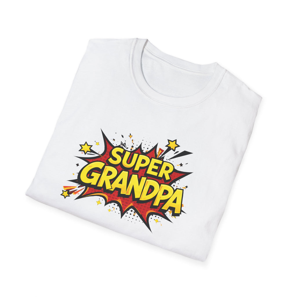 Super Grandpa T-Shirt – Comic Book Retro Graphic Tee for Grandfathers