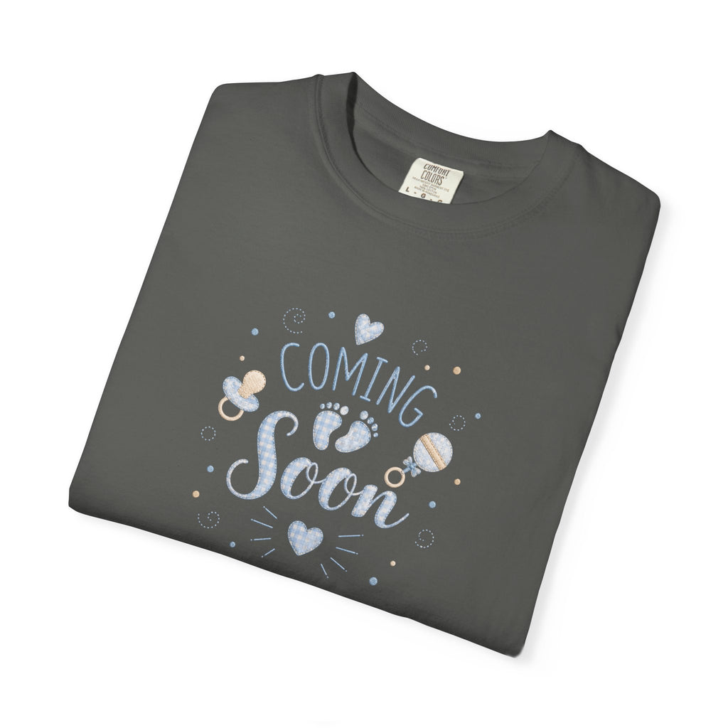 Coming Soon Baby T-Shirt — Gender Reveal Pregnancy Announcement Tee