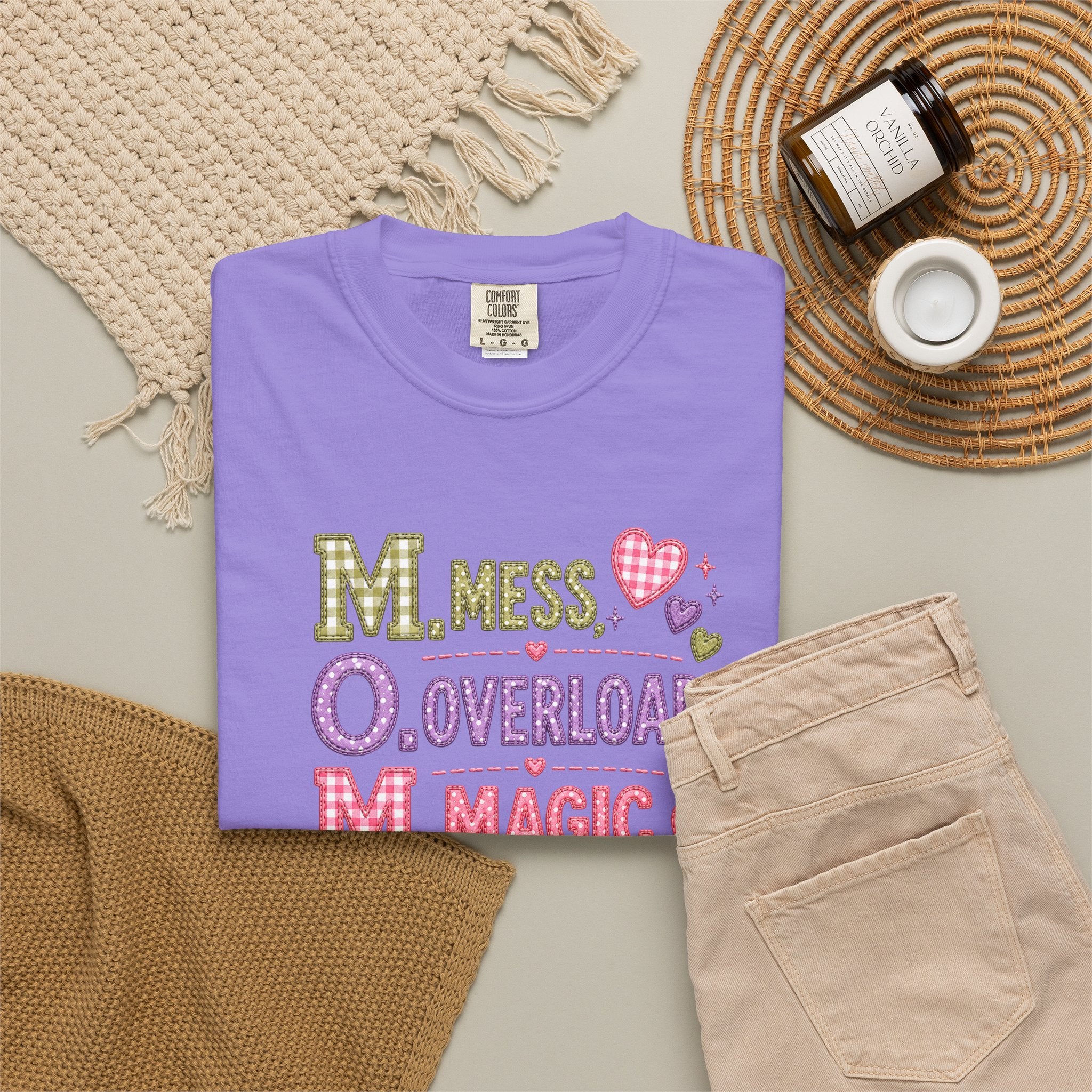 M.O.M. Graphic Tee — "Mess Overload Magic" Cute Mom Shirt