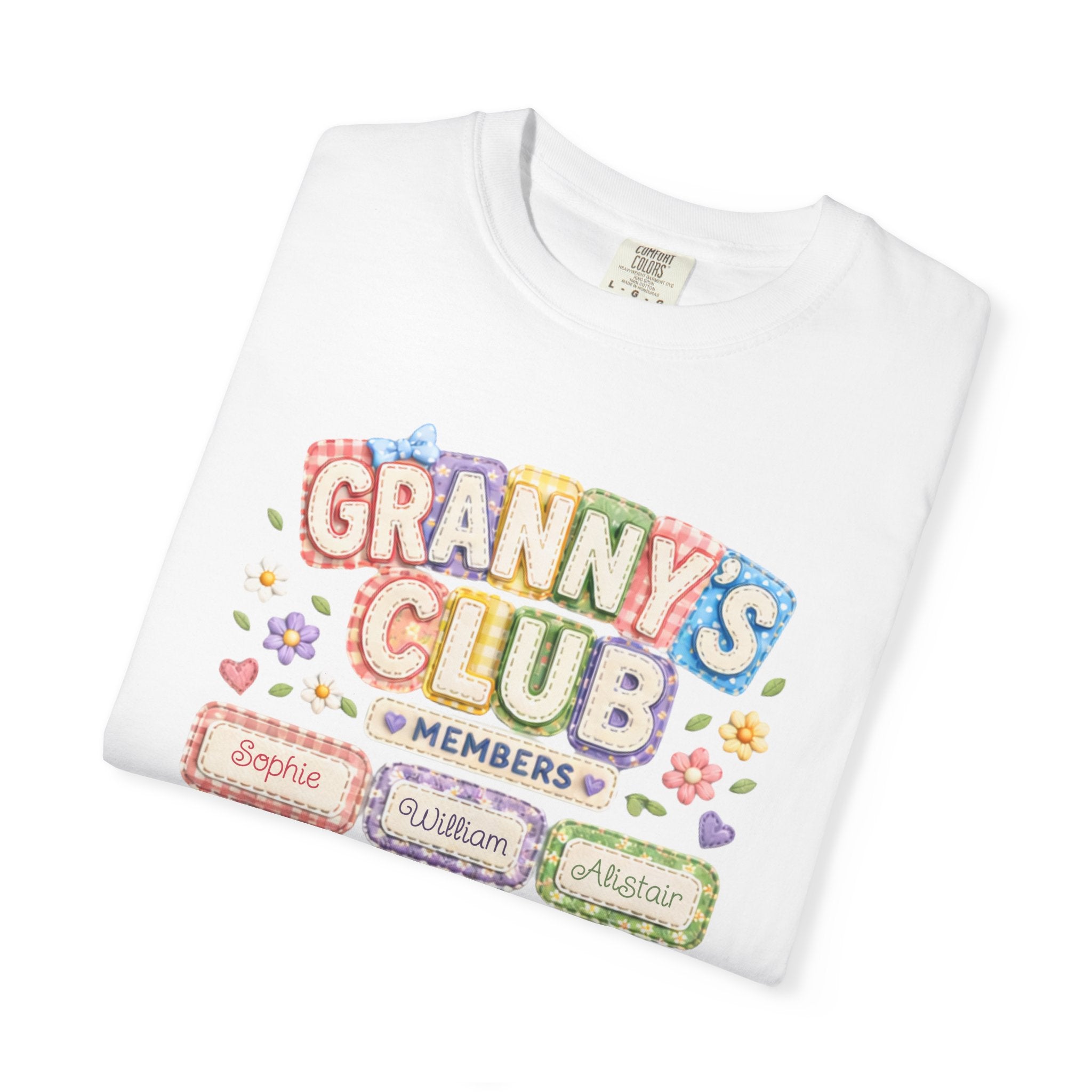 Granny's Club T-Shirt — Personalized Grandma Member Floral Tee