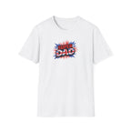 Super Dad T-Shirt – Union Jack Flag pattern Retro Comic Father’s Day Tee