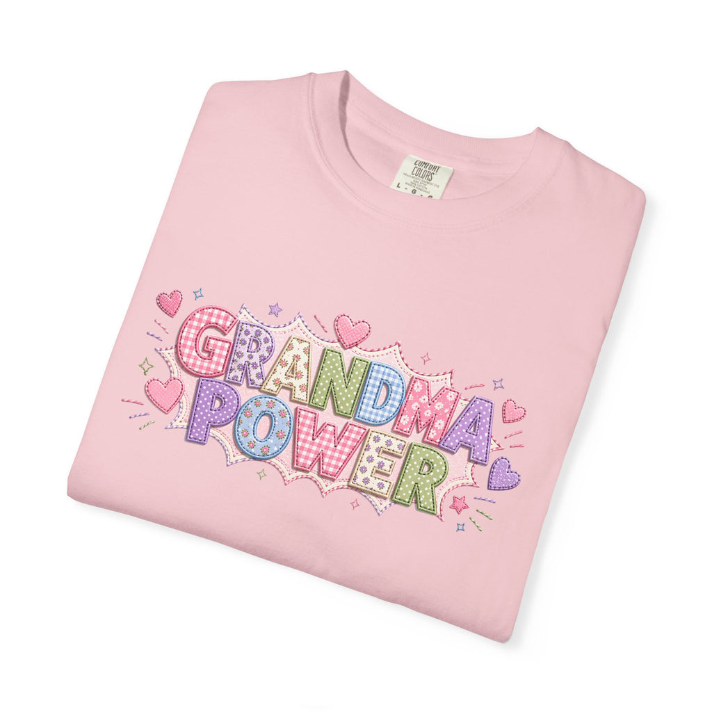 Grandma Power T-Shirt — Cute Heart Graphic Tee for Grandmothers