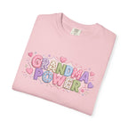 Grandma Power T-Shirt — Cute Heart Graphic Tee for Grandmothers