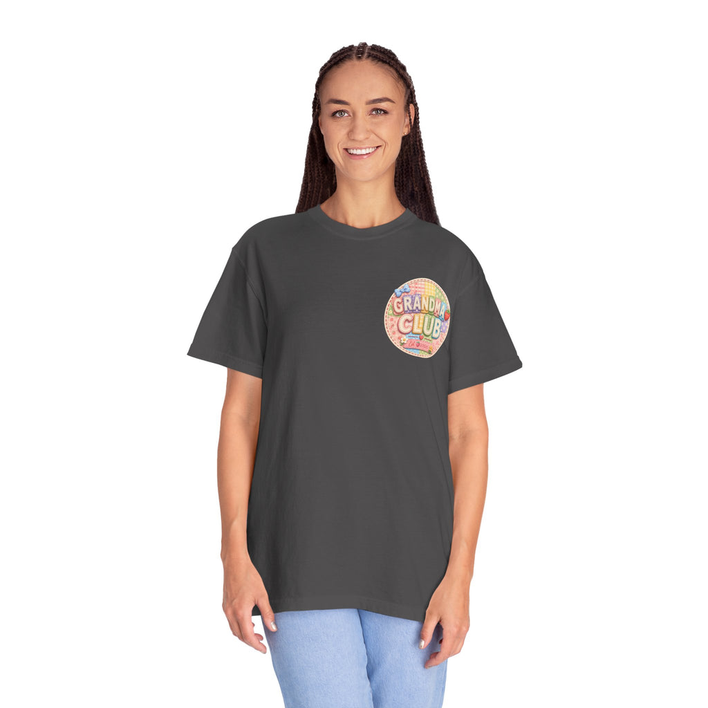 Grandma Club T-Shirt — Retro Floral Graphic