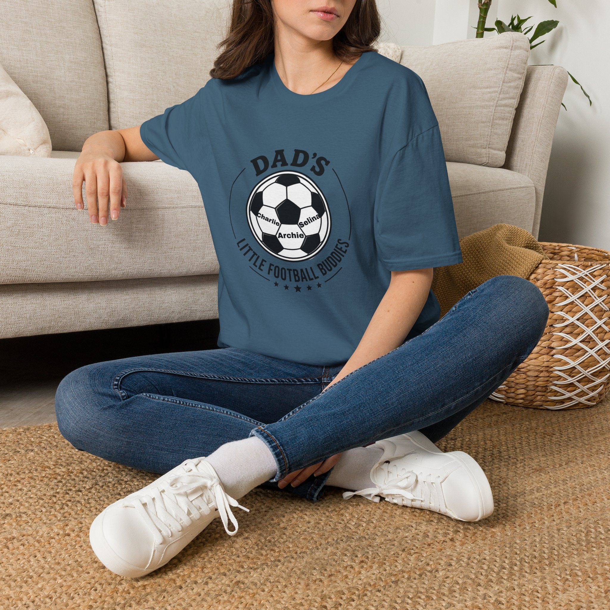 Dad’s Little Football Buddies Tee - Add Names- Personalise