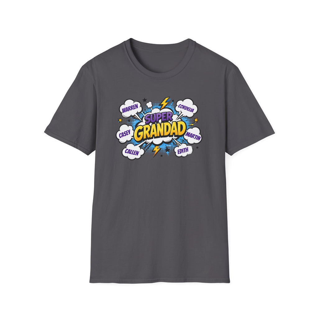 Super Grandad Comic-Style T‑Shirt — "Super Grandad" Graphic Tee, Father's Day & Grandparents Gift