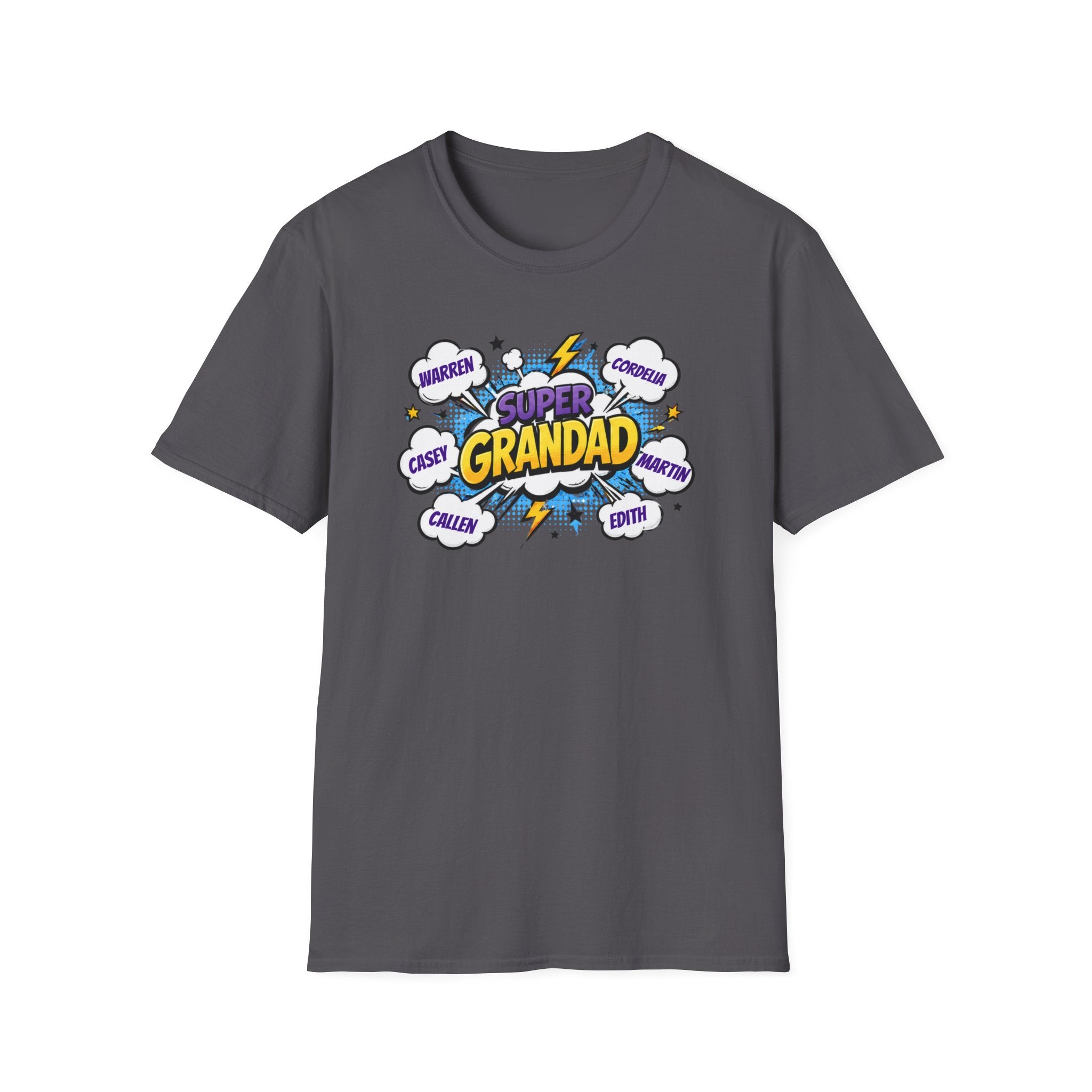 Super Grandad Comic-Style T‑Shirt — "Super Grandad" Graphic Tee, Father's Day & Grandparents Gift