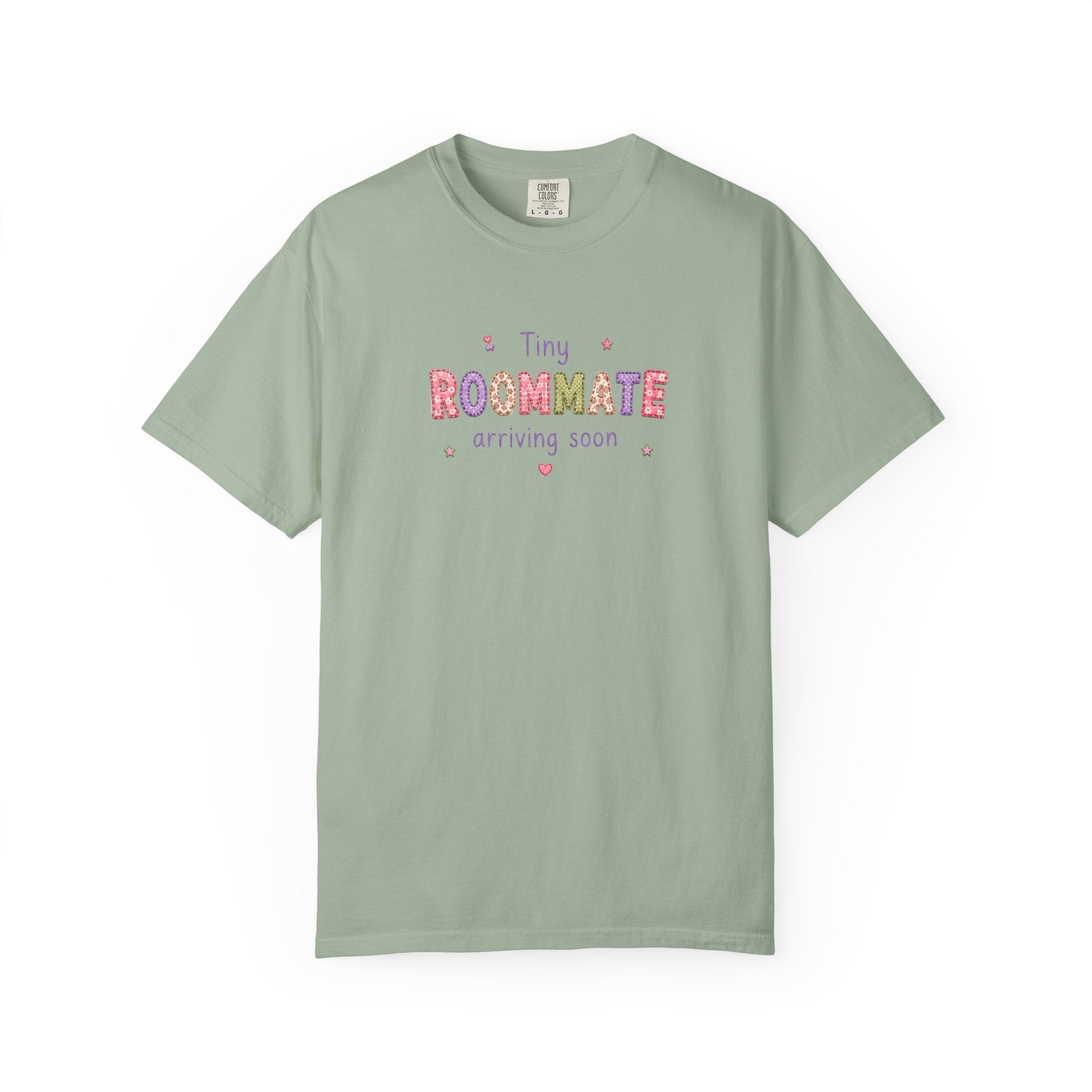 Tiny Roommate Pregnancy Announcement T-Shirt