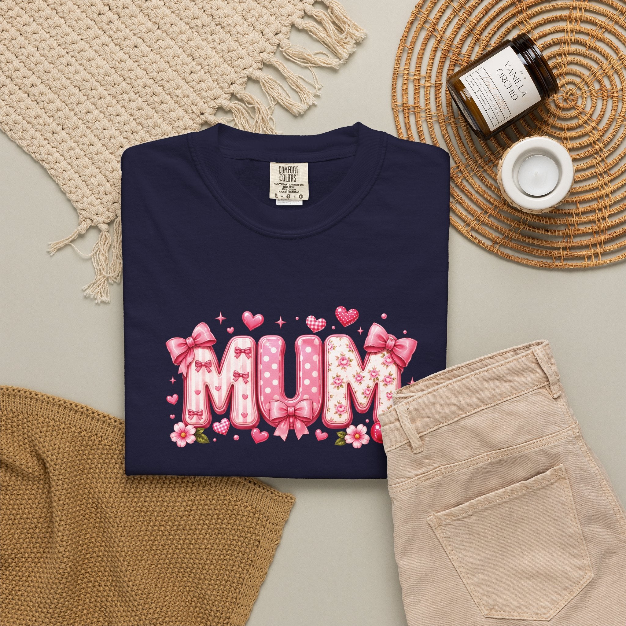 MUM Floral Heart T-Shirt