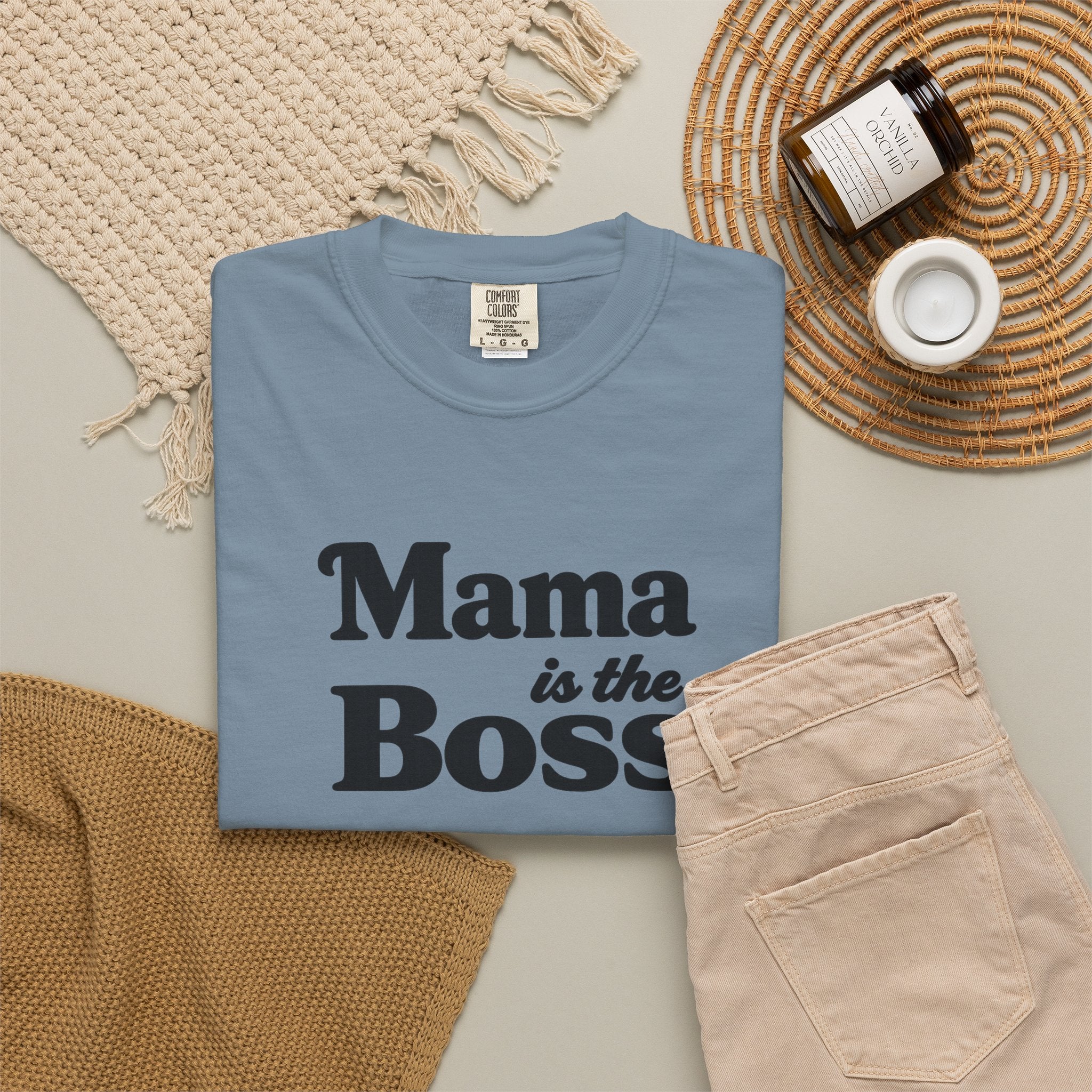Mama is the Boss T-Shirt — Funny Mom Graphic Tee, Mother's Day Gift