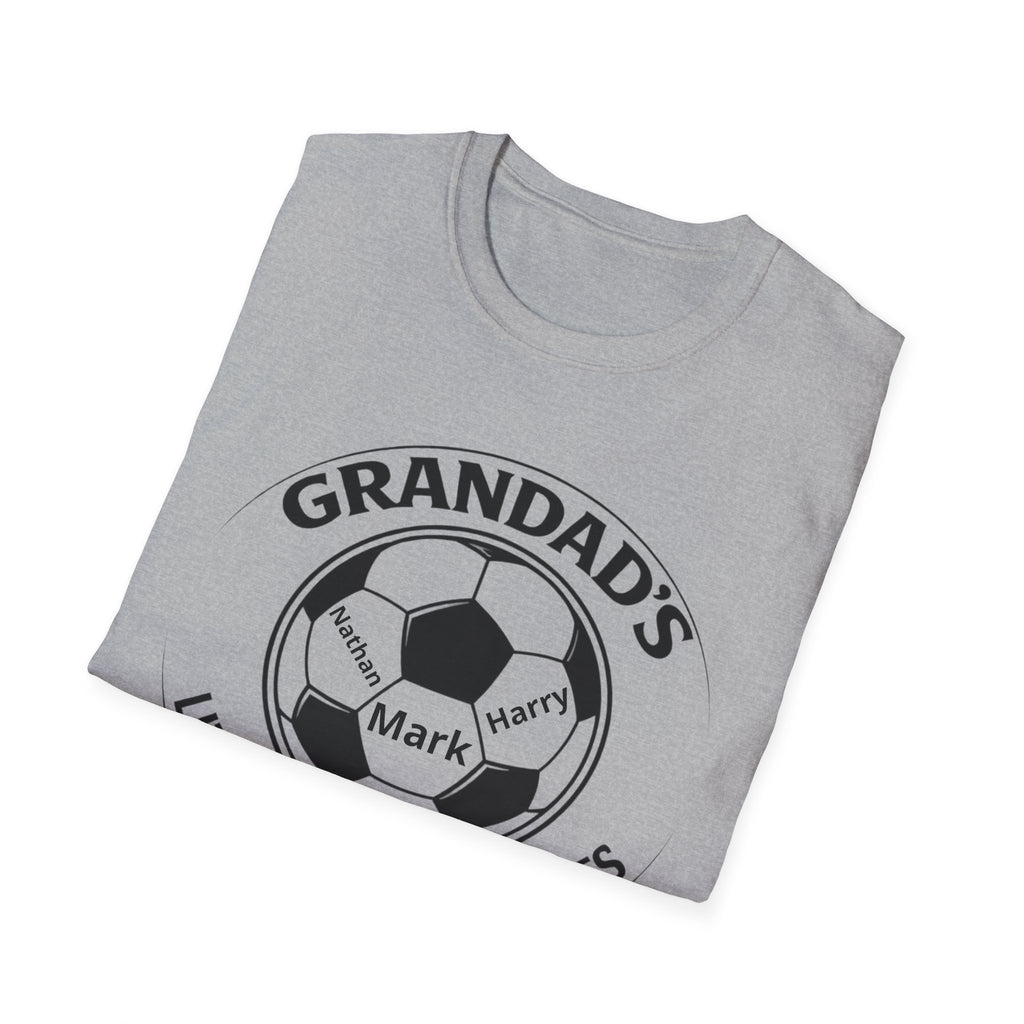 Grandad's Little Football Buddies T-Shirt — Personalized Soccer Grandpa Tee