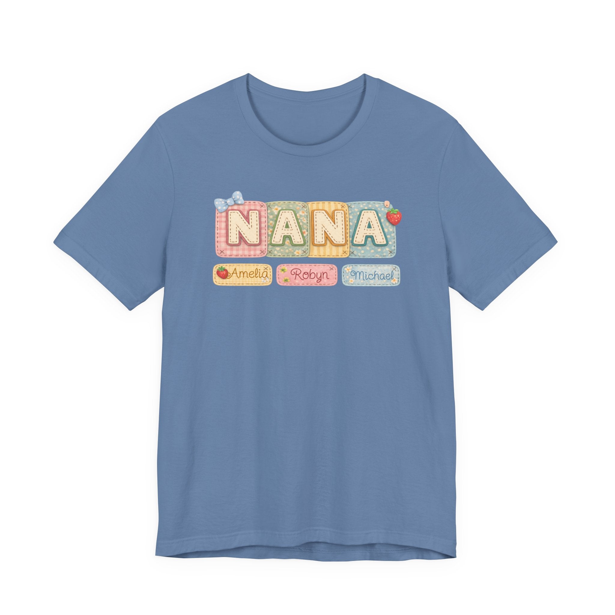 Nana Baby Blocks Tee — Personalized Grandmother Name Shirt