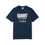 Granny Pastel Patchwork T-Shirt — Retro Rainbow 'GRANNY' Graphic Tee