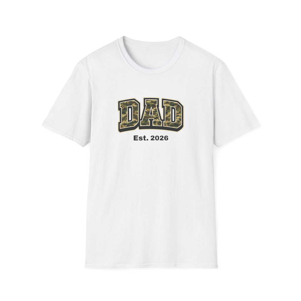Dad Camo T‑Shirt – “DAD Est. 2026” Military Camo Father's Day Tee