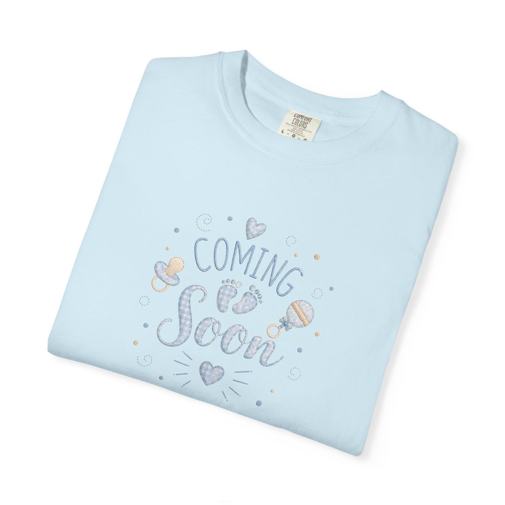 Coming Soon Baby T-Shirt — Gender Reveal Pregnancy Announcement Tee