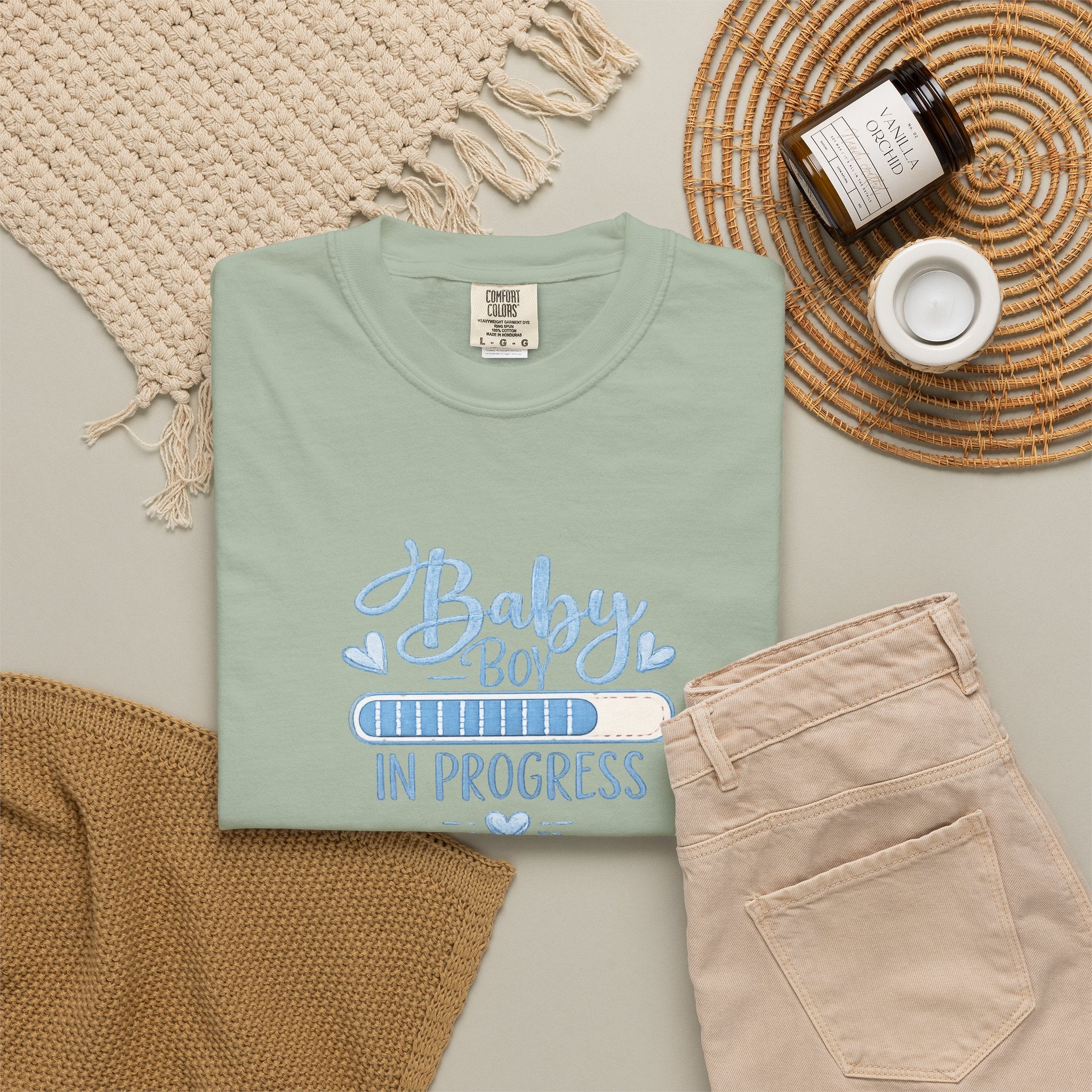 Baby Boy In Progress T-Shirt — Pregnancy Announcement Tee