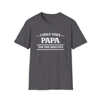 Papa T-Shirt — "I Only Visit Papa for the Biscuits" Funny Grandpa Gift
