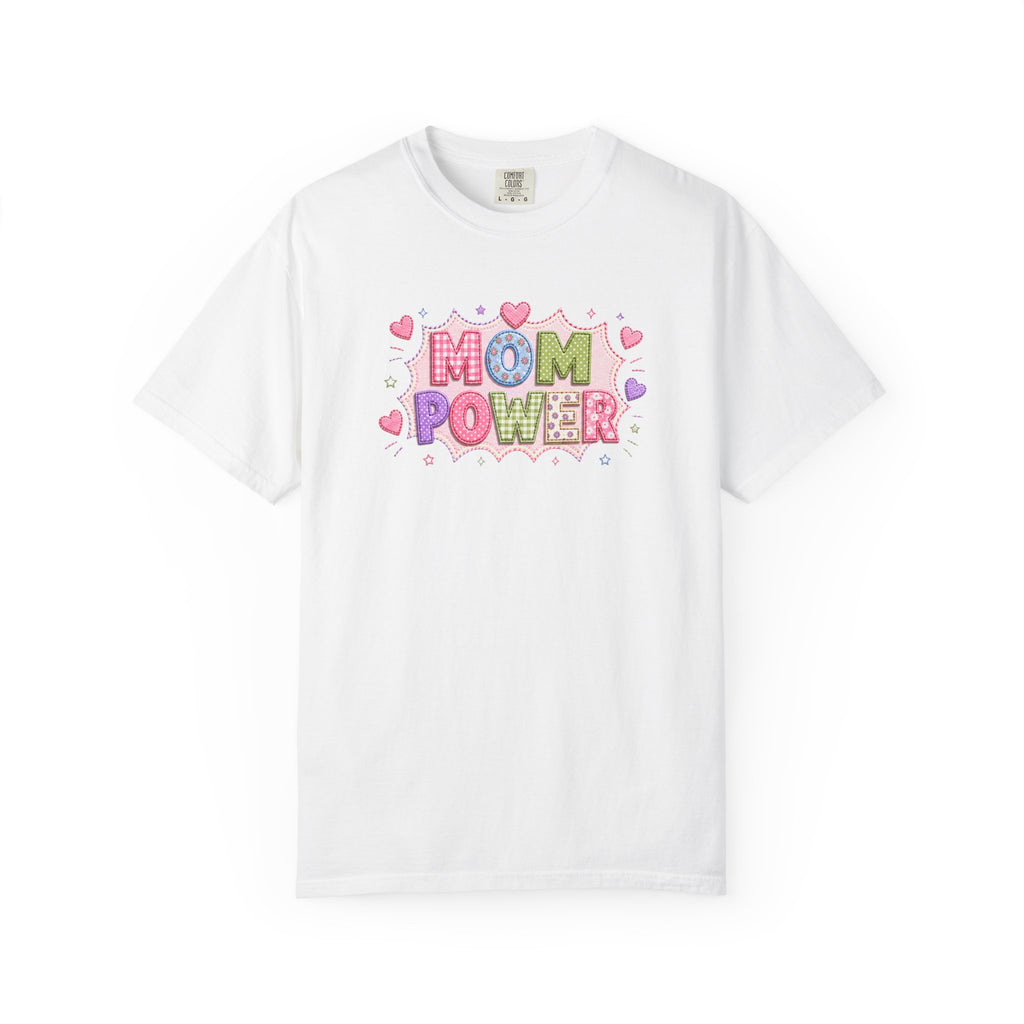 Mom Power T-Shirt — Cute Pastel Heart Mother's Day Tee