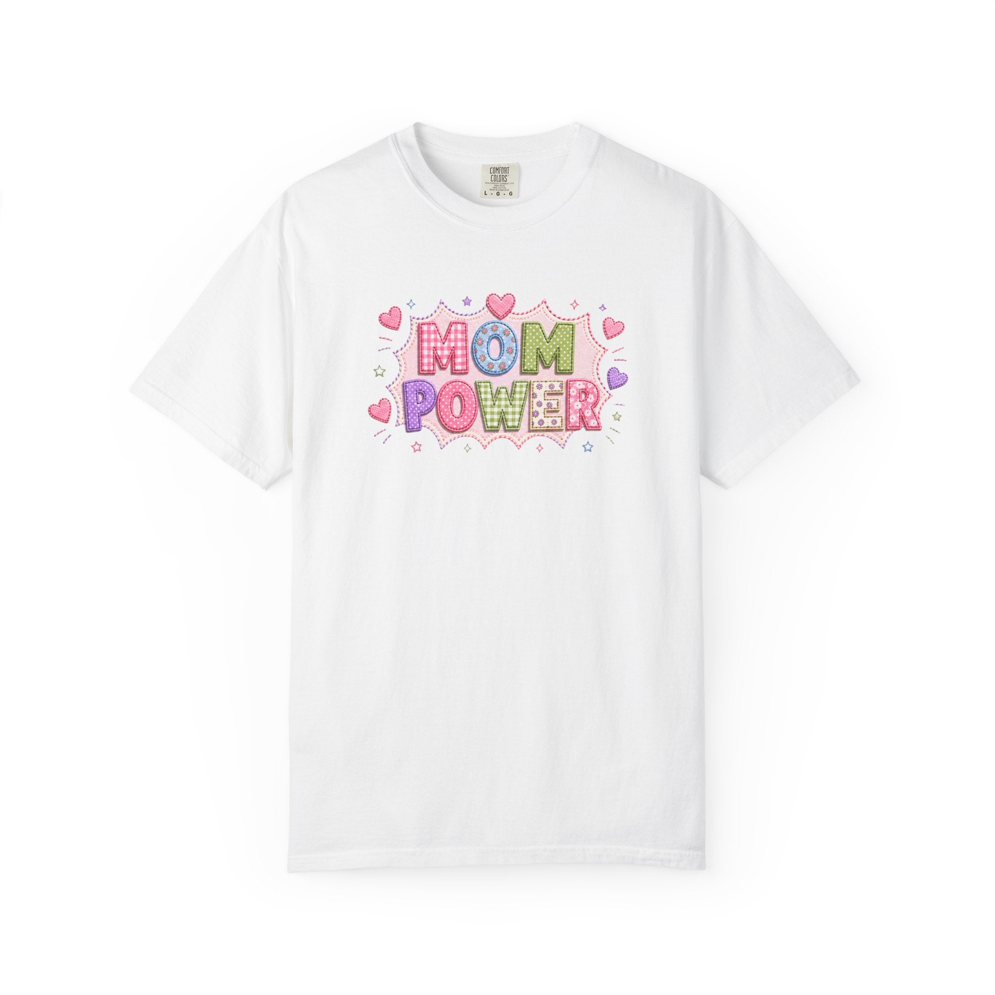 Mom Power T-Shirt — Cute Pastel Heart Mother's Day Tee
