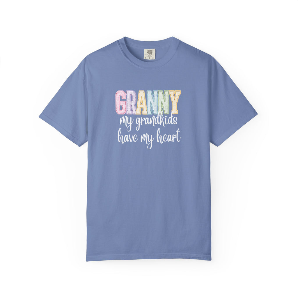 Granny Pastel Rainbow T‑Shirt — Retro Block Letter Grandma Tee