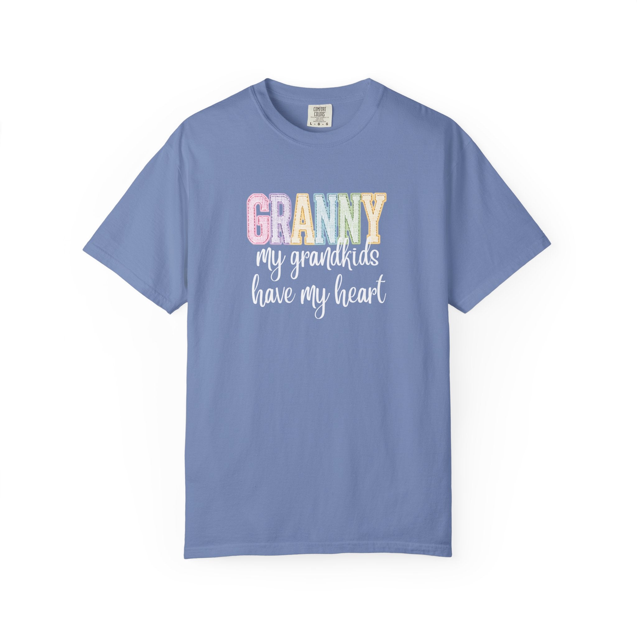 Granny Pastel Rainbow T‑Shirt — Retro Block Letter Grandma Tee