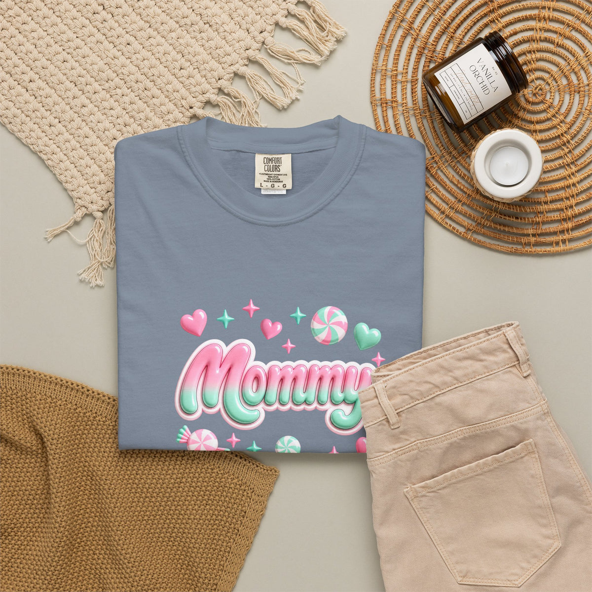 Mommy Pastel Candy Script T-Shirt