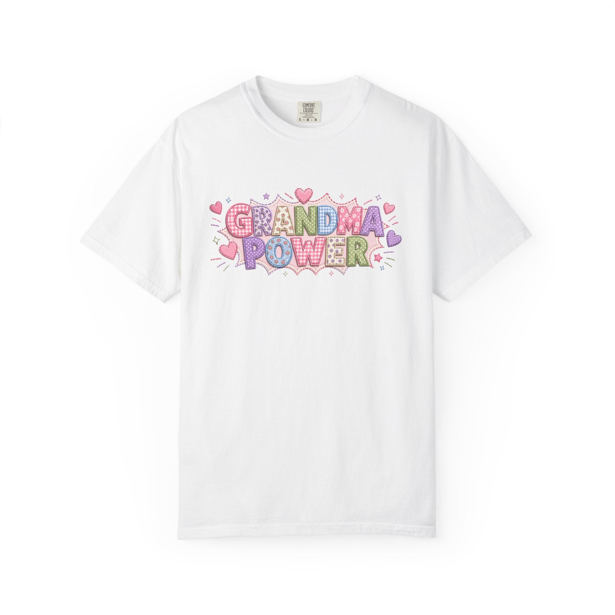Grandma Power T-Shirt — Cute Heart Graphic Tee for Grandmothers