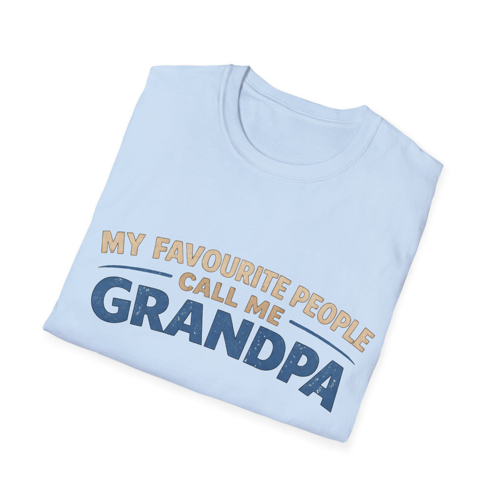 Grandpa T-Shirt - "My Favourite People Call Me Grandpa" Retro Family Gift