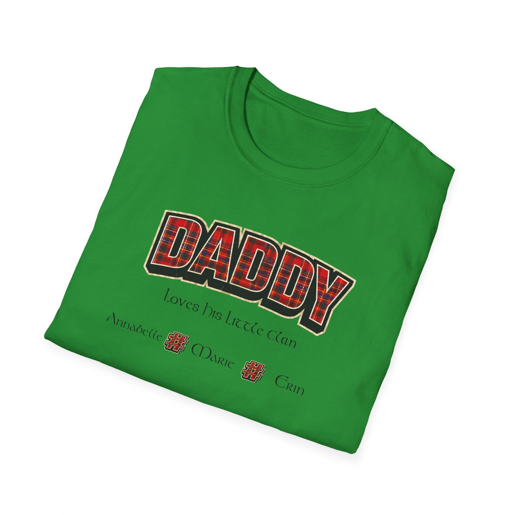 Daddy Plaid Father’s Day T-Shirt — 'Daddy Loves You More Than Coffee' Graphic Tee